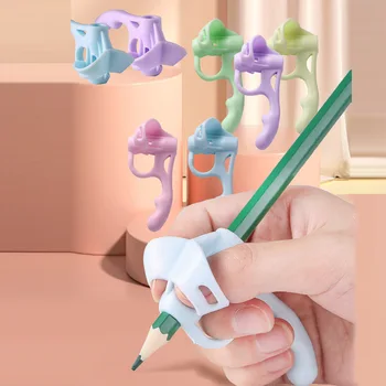 Kids Silicone Pen Grip - Ergonomic Pencil Holder Posture Corrector for Children, Writing Aid Tool Set 1