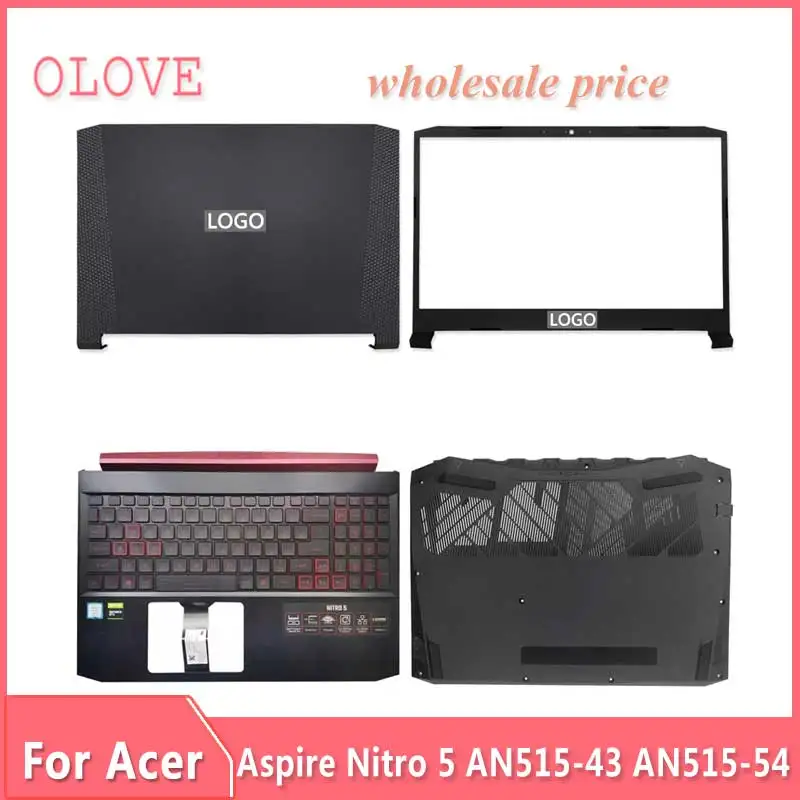 Nuovo Per Acer Aspire Nitro 5 An515-43 An515-54 Laptop Lcd Cover Posteriore Cornice Anteriore Superiore Palmrest Base Inferiore Custodia Cerniere Per 