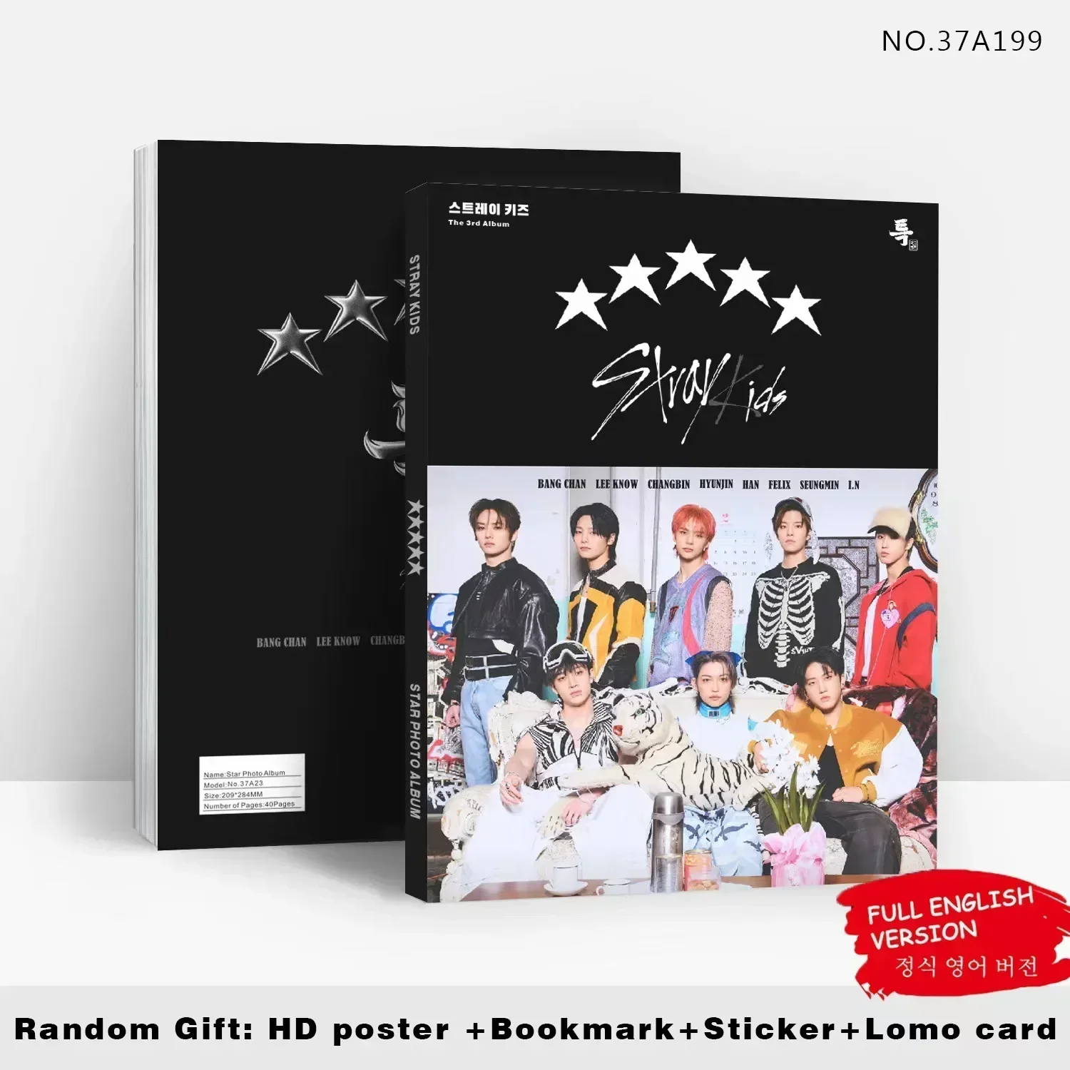 Kpop Photo Collection Kpop Stray Kids New Album 5-STAR Photo Album Portrait HD Photo Gallery Sticker Poster Bookmark Collection Card Fans Gifts