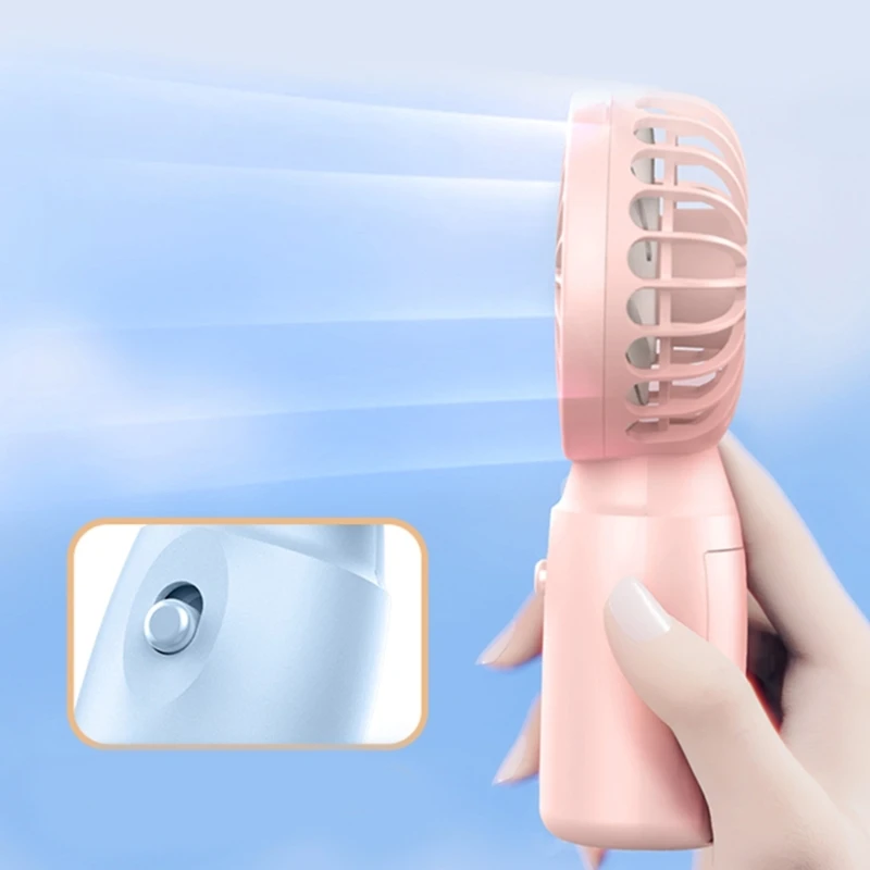 1PC Handheld Portable Fan Mini Cooling Fan Mute Design Powered by AA-Batteries 7-Blade Summer Cooler Sports for Home Office