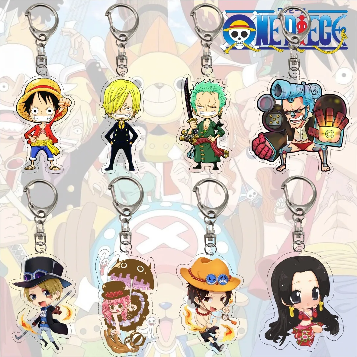 

One Piece Characters Arcylic Key Chain Bag Pendant Ornament For Children Gifts