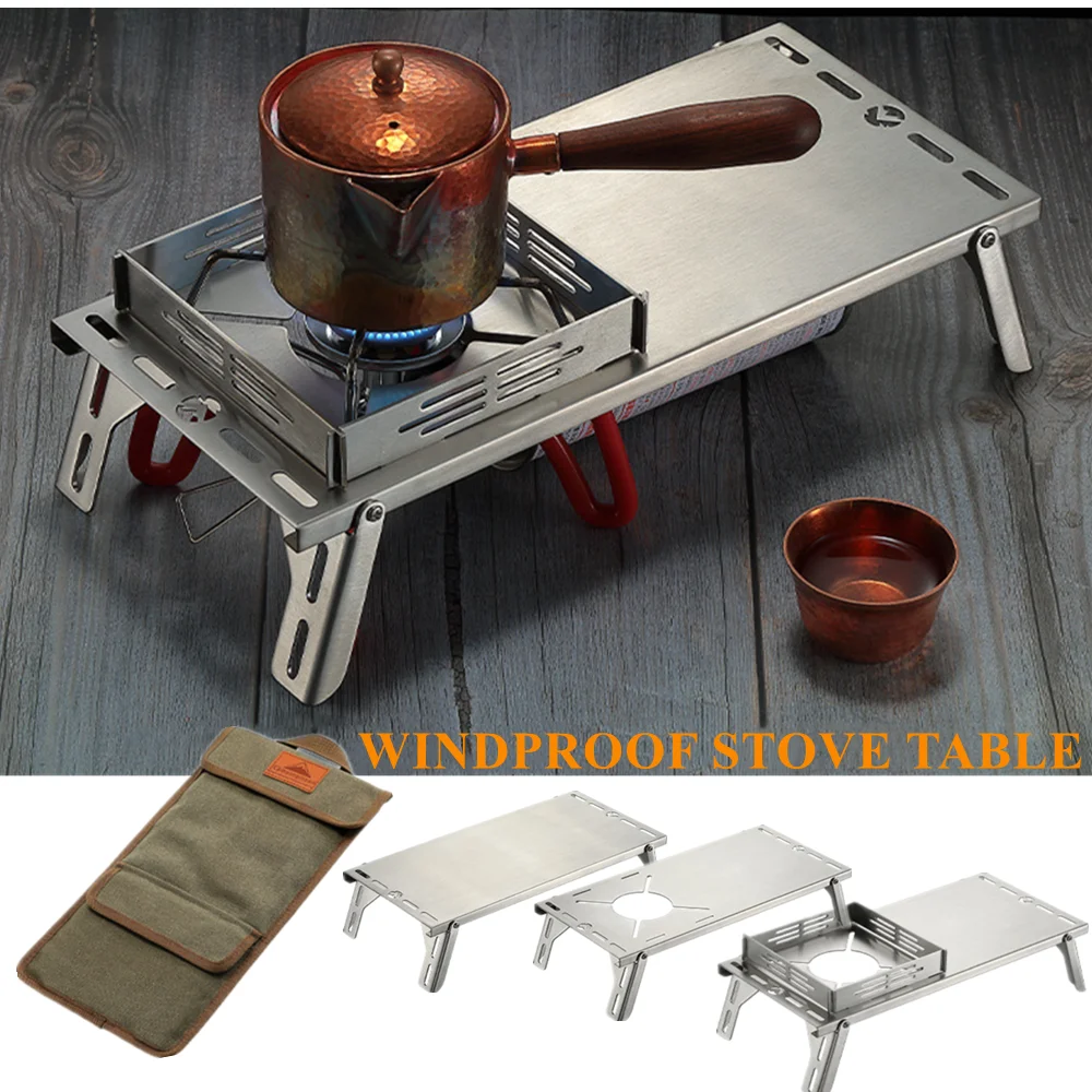 Mini Camping Table Heat Shield Gas Stove Stand Camping Stove Folding Table For Soto St 310 Gas Burners Windproof Stove Table Outdoor Stove Accessories Aliexpress