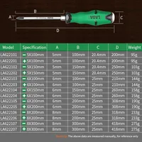 LAOA 1pcs Phillip Screwdriver With Magnetism Slotted Screwdrivers 58HRC Alloy Steel with Tap Function 2