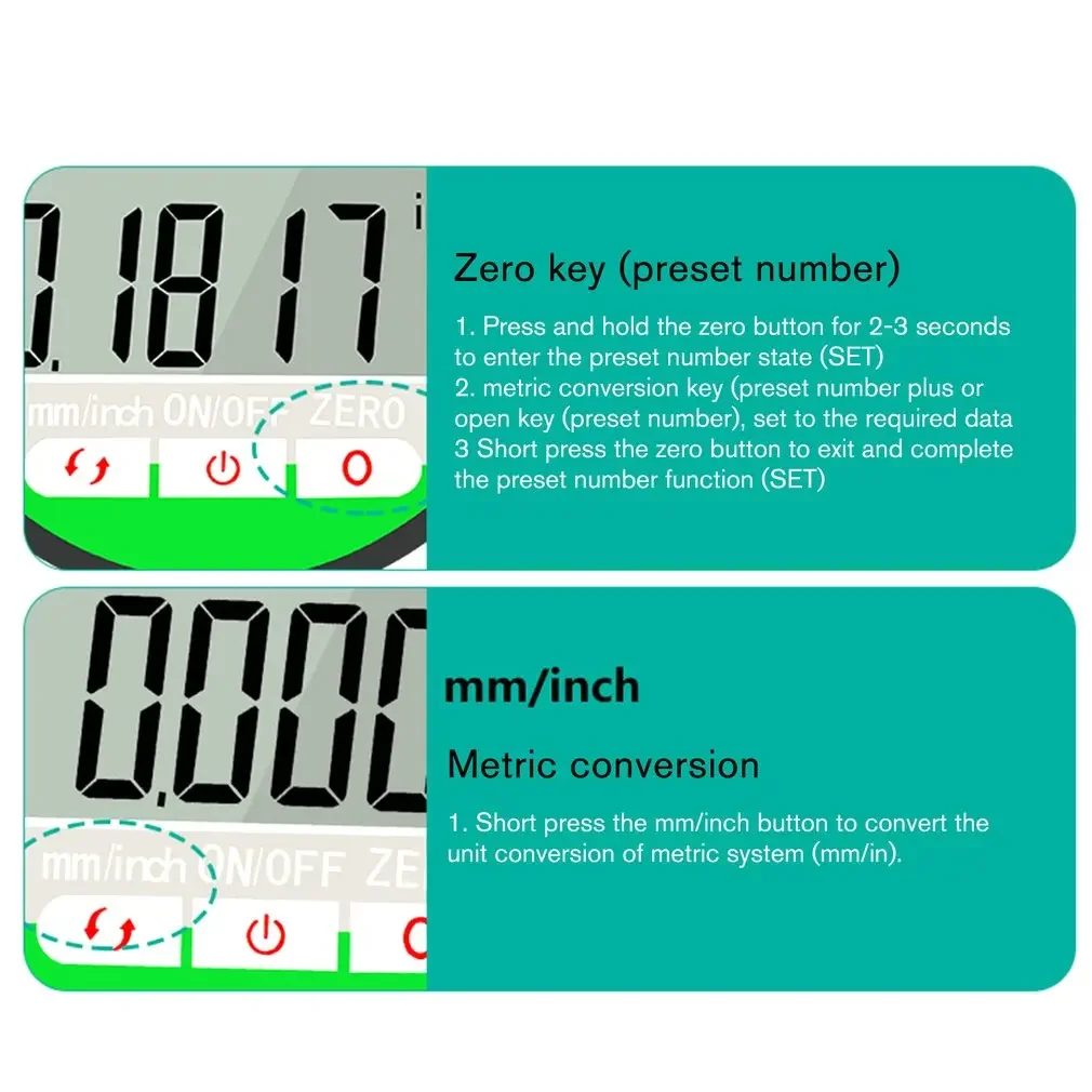 Waterproof Digital Micrometer 0.001mm Electronic Micrometer Metric 0-12.7mm Precision Dial Indicator Gauge Meter Tools IP54 dial indicator gauge dial indicator