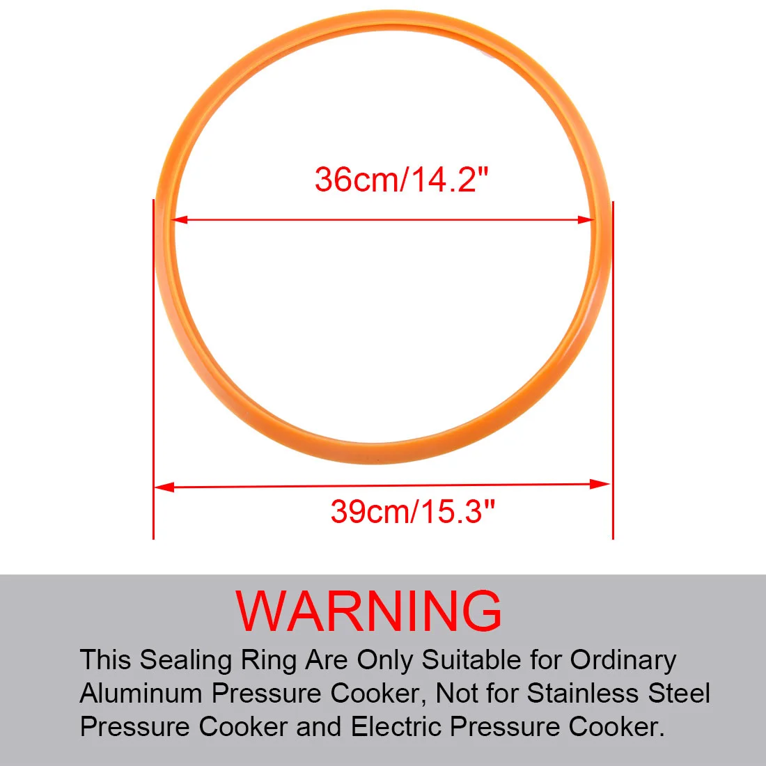 2pcs Pressure Cooker Sealing Silicone Home Pressure Cooker Seal O Ring Rubber Clear Replacement Gasket Cooking Tools 20/34/36cm