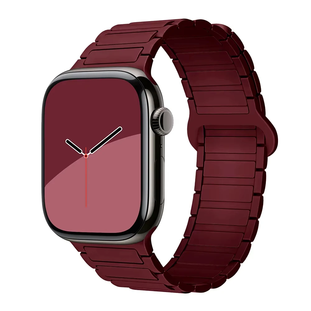 ตัวเลือกสินค้า สายซิลิโคนแม่เหล็ก iWatch 40-49 มม. ปรับได้ ใส่สบาย ทนทาน