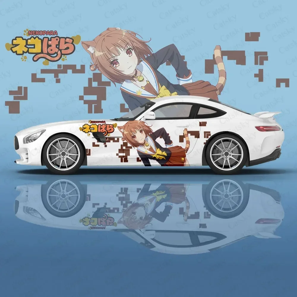 

Azuki (Neko Para) anime Car Decal Protective Film Vinyl Side Graphic Wrap Accessories Racing Modified Car Stickers