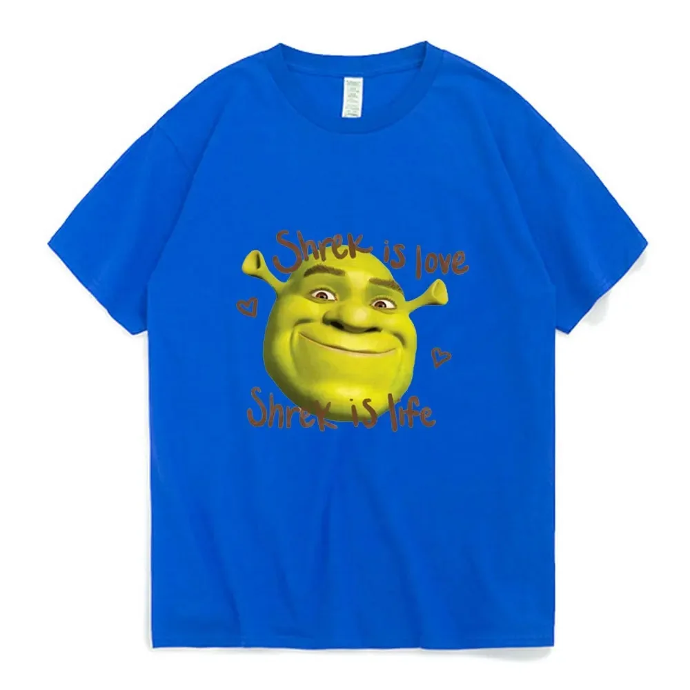 Cotton T Shirt Shrek Is Love Shrek Is Life Print T Shirt Men Women Summer Cotton Oversized Comfortable Trendy Fashion Short Sleeve Tees cotton t shirt,t shirt