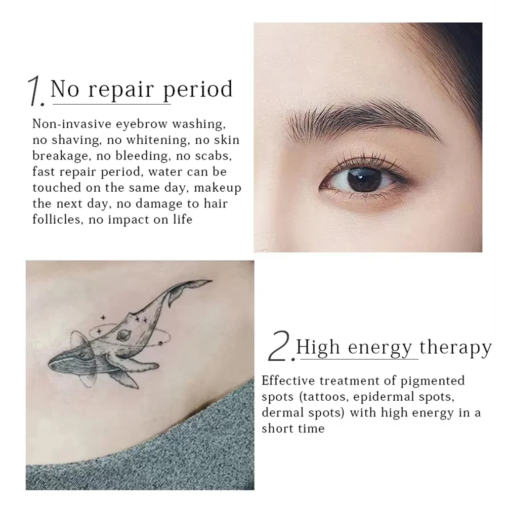 Portable Nd Yag Carbon Laser Peel 2 in 1 Picosecond Laser Tattoo Permanent Pigmentation Removal Machine Burning Body Sliming