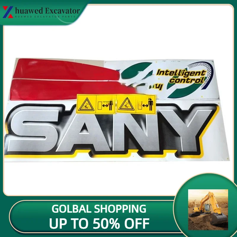 

For Sany Sy55 60 65 75 85 95-9-10 Car Stickers Car Logo Counterweight Stickers Excavator Accessories