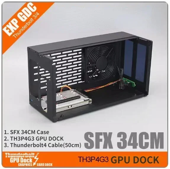 TH3P4G3 eGPUケース34cm Metal Housing BOX Case for TH3P4G3 Thunderbolt3/4 USB4