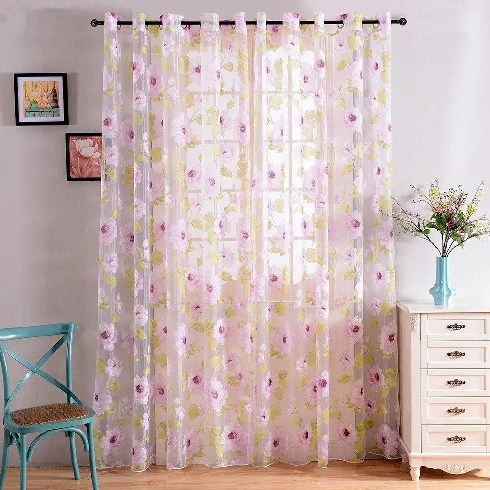 Backdrop Curtain Beautiful Rose Tulle Curtains Living Room Bedroom Finished Curtains Curtains Beautiful and Romantic 5