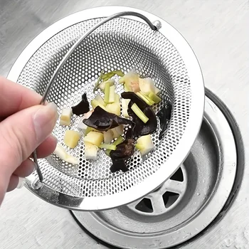 Premium Stainless Steel Kitchen Sink Strainers Anti-Clogging Mesh Drain Stoppers with Deep Baskets,Dishwasher Safe 1