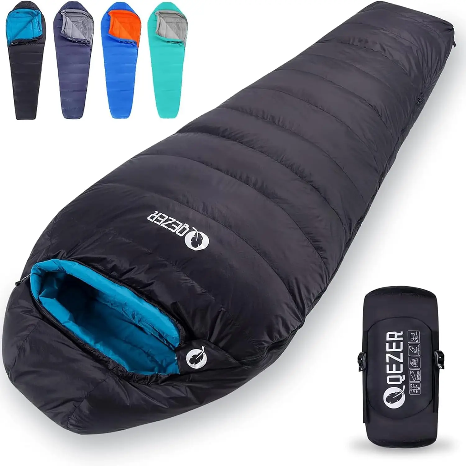 Backpacking Sleeping Bag for Cold Weather with Compression Sack