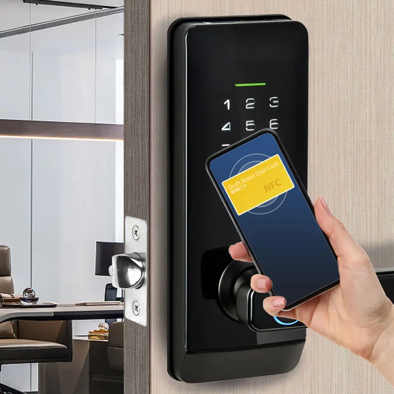 

TTLOCK Bluetooth TUYA WiFi APP Remote IC Card Touchscreen Password Smart Door Lock Biometric Electronic Fingerprint Door Lock