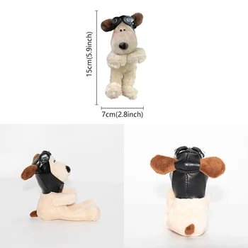 Car Wiper Rod Decoration Figure Plush Puppy Turn Signal Switch Ornament Automotive Interior Accessories