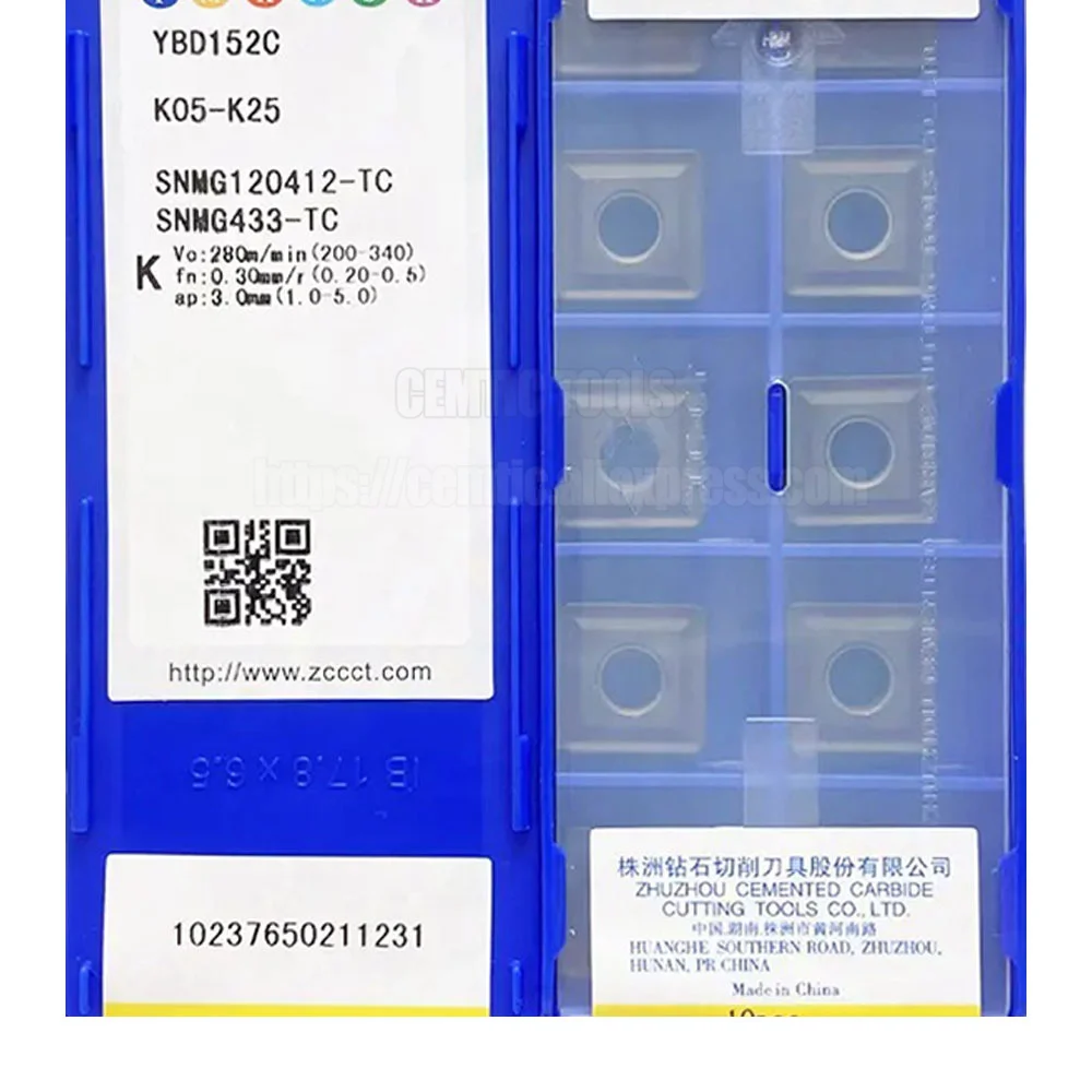 

ZCC YB7315 SNMG120412-TC YBD152C TURNING INSERT For Lathe Tool