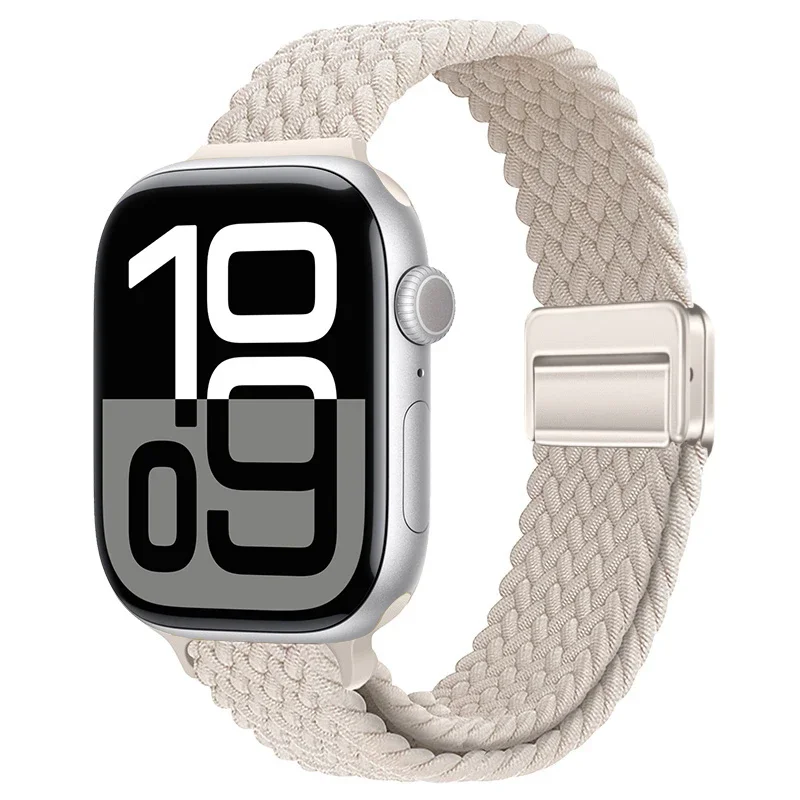 Elegant Braided Nylon Strap for Apple Watch - Slim Design Bracelet Band