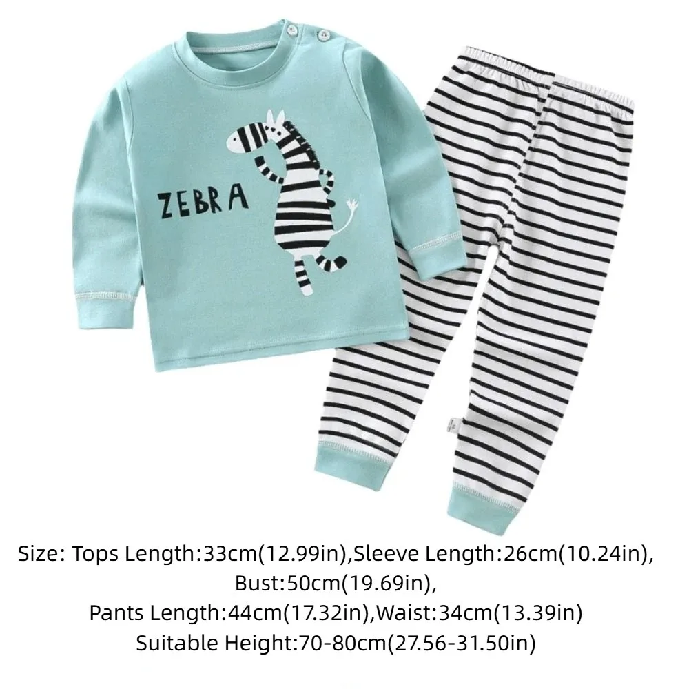 Keep Warm Long Sleeve Children's Underwear Set Cartoon Pants Kids Cotton Pajamas Soft Comfortable Kids Pajama Set Autumn/Spring