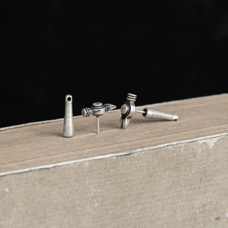 "The hammer" hammer-shaped DIY earrings