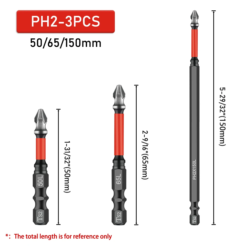 AURWOF 1Pcs Rostschutz Schlagfest legierung stahl Schraubendreher Bit Phillips Schraubendreher Bit Magnetische Elektrische Bohrer P13PH2025 – Detail 10