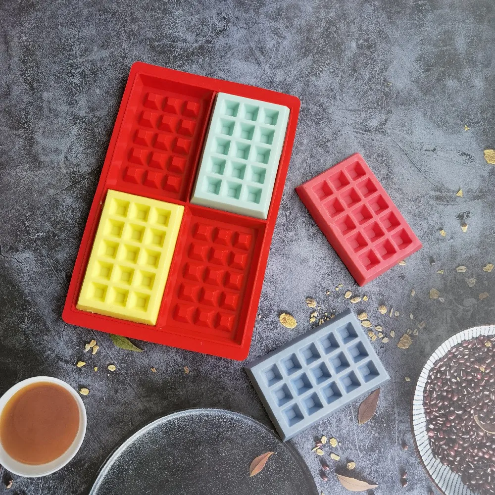 Square Waffle Making Tool Candle Fondant Cookie Mould Baking