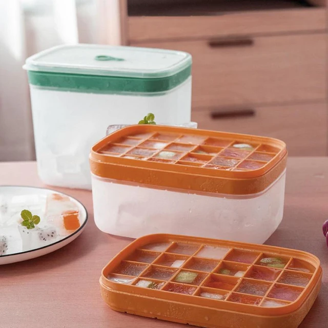 Ice Cube Trays Reusable Silicone Flexible Ice Cube Trays with Lid