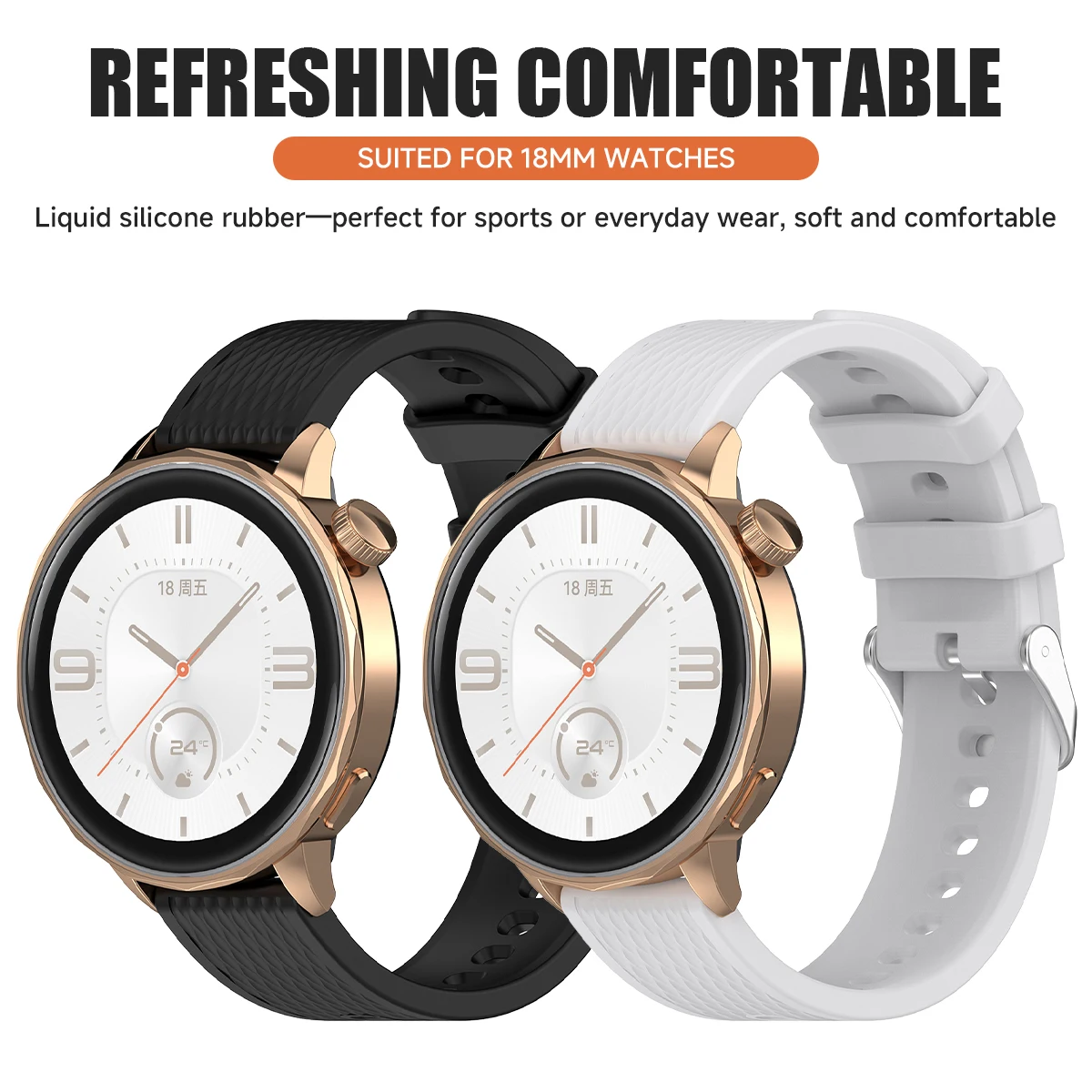 Official Silicone Strap - 18mm Soft Replacement Band