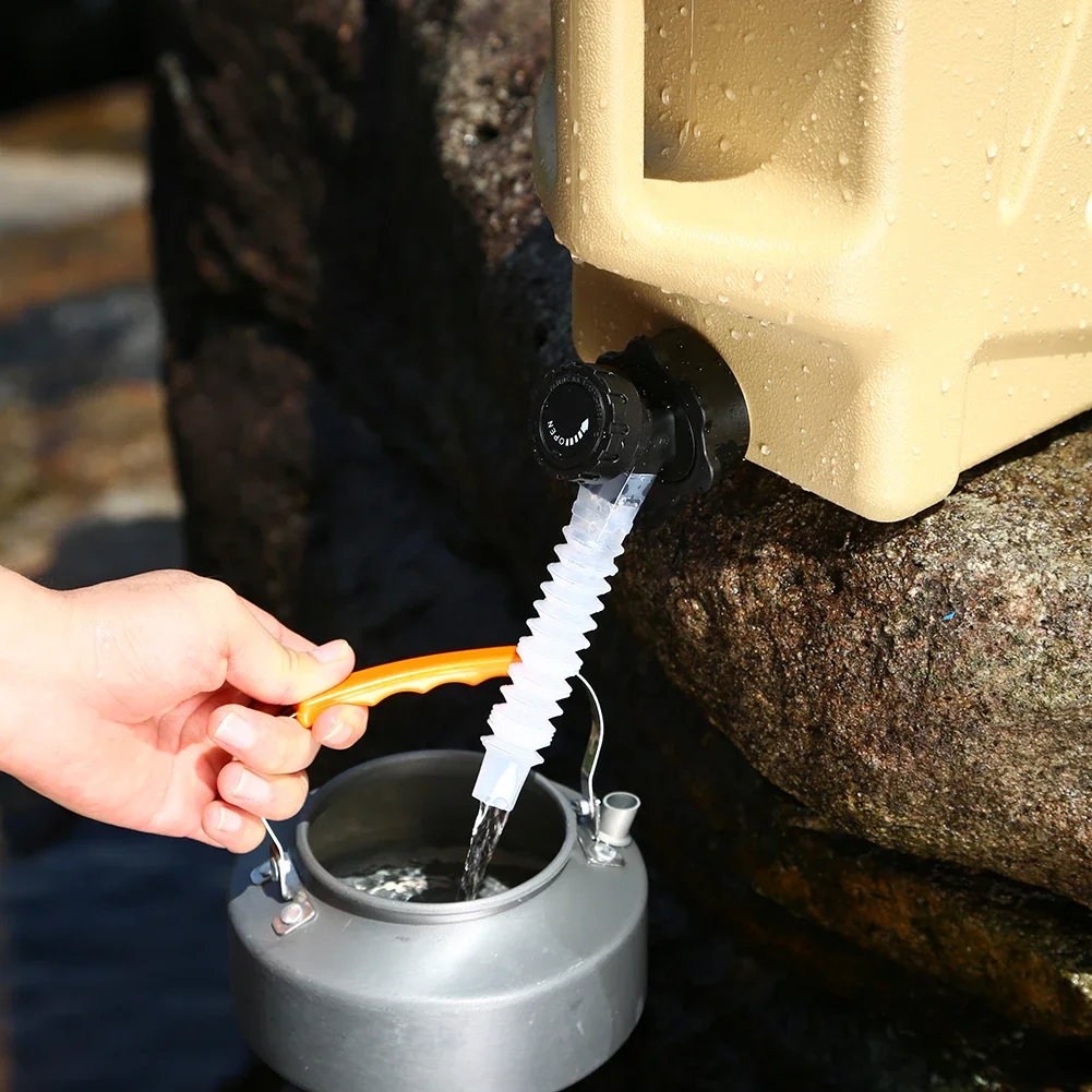 12L Water Bucket Car Drinking Water Canister Camping Storage Container with Detachable Faucet Outdoor Camp Travel Fishing