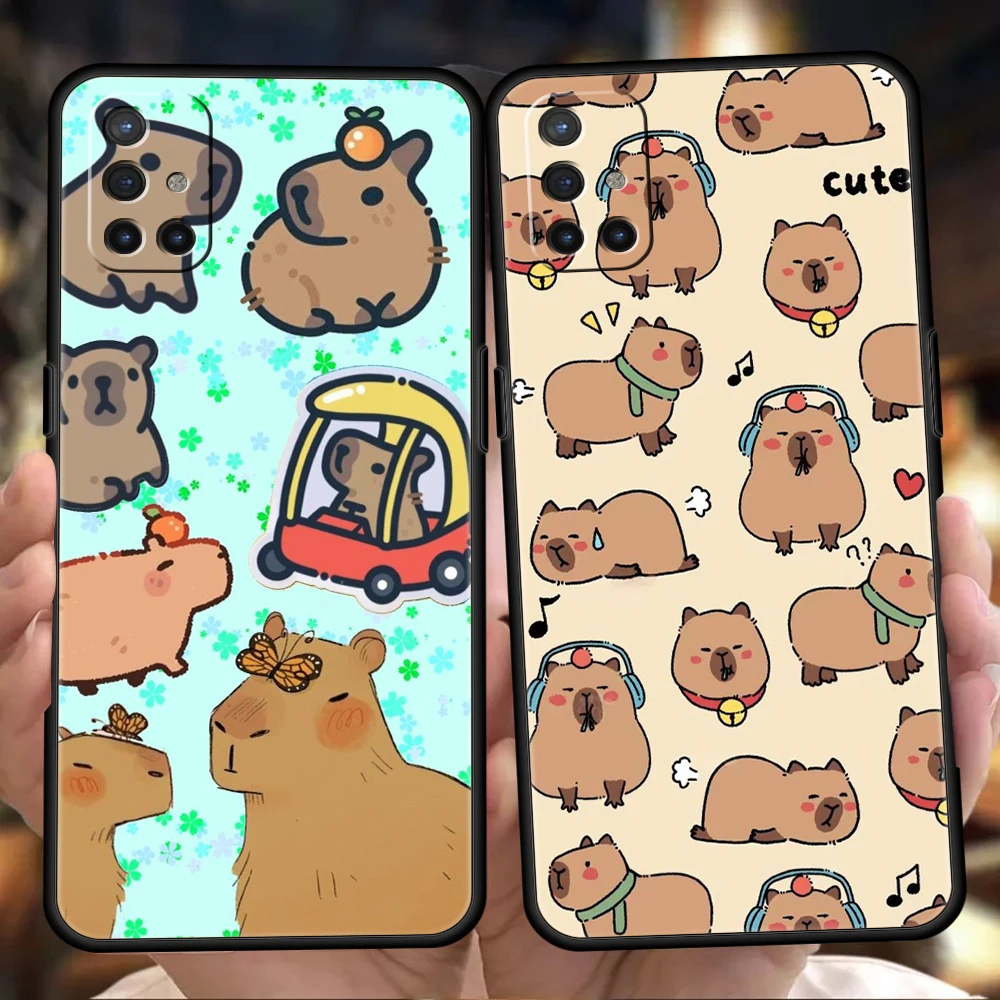 Cute Cartoon Capybara Silicone Phone Case Cover