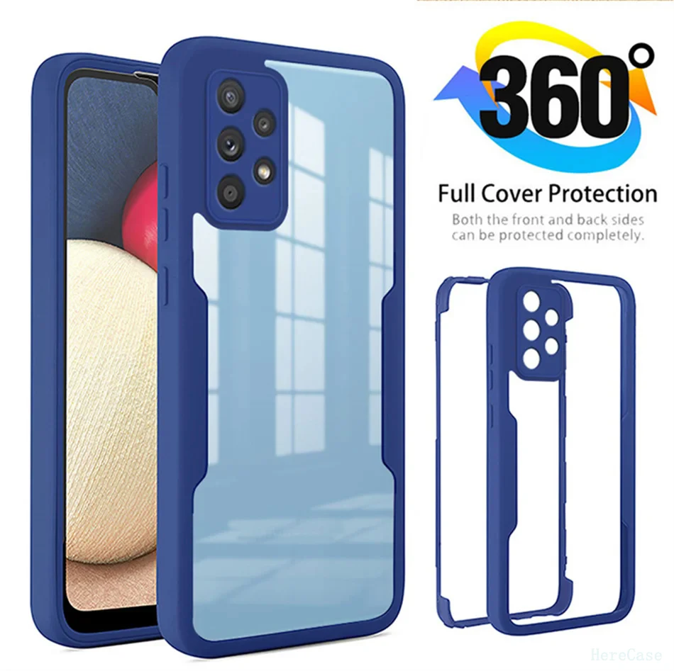 Shockproof 360 Full Body Phone Case with Built-in Screen Protector