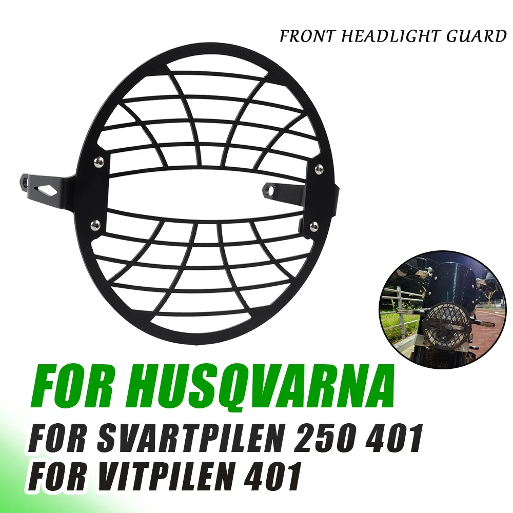 

For Husqvarna Svartpilen 250 401 Vitpilen 401 Motorcycle Accessories Headlight Guard Head Light Protector Cover Grill Grille