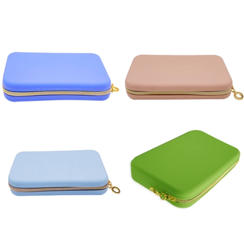 

Silicone Makeup Bag Portable Solid Color Waterproof Travel Cosmetics