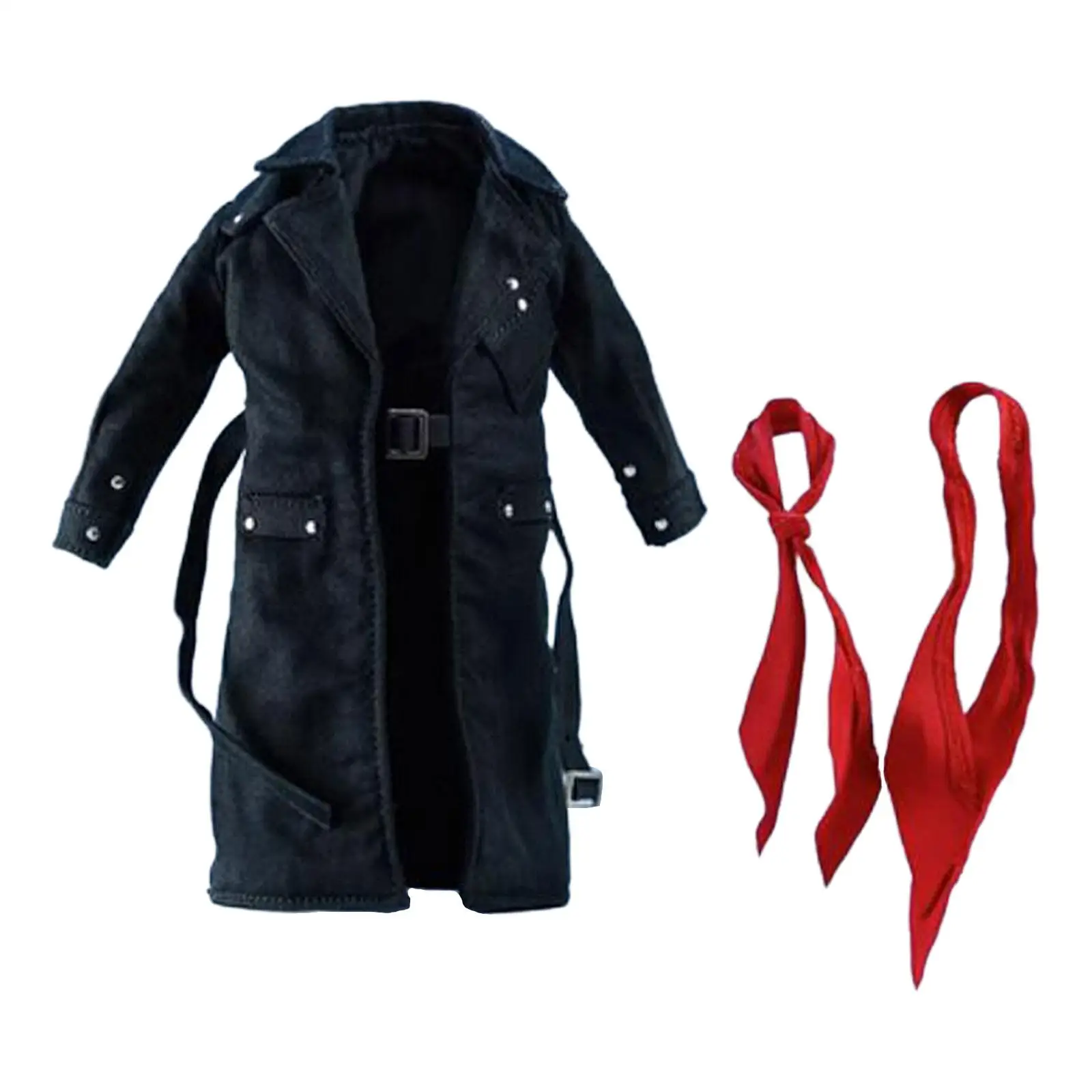 

1/12 Male Trench Coat Male Figure Coat for 6'' Male Dolls Soldier Figure