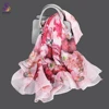 BYSIFA| Pink 100% Natural Silk Scarf Bufanda Women Elegant Chinese Style Peony Design Summer Long Scarves Beach Shawl Accessory 1