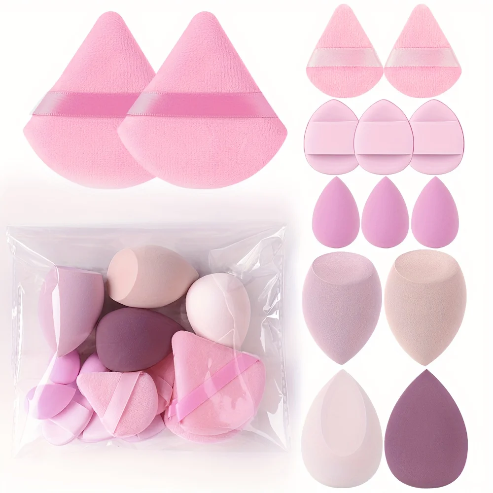 14pcs Loose Powder And Matching Brushes And Sponge Puff Full Range All In One Makeup Set, Ideal Gift for Mother's Day Makeup Set