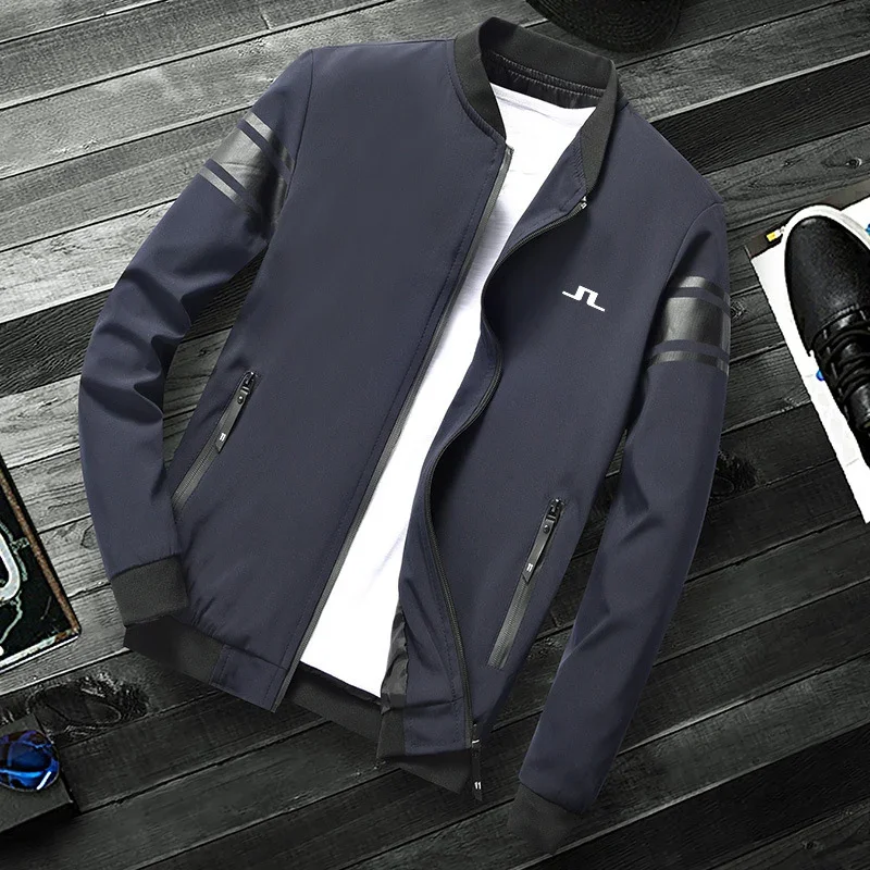 

Korea Golf Jacket for Men Spring Autumn Thin Fashion Coat Golf Wear J Lindeberg Business Casual Jackets Man Tops Plus Size M-5XL