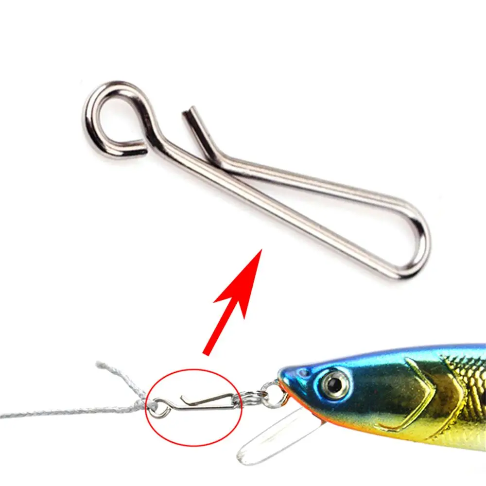 Stainless Metal Fishing Accessories Quick Hanging Barrel Swivels Tackle Tool Connector Connecting Snap Swivel