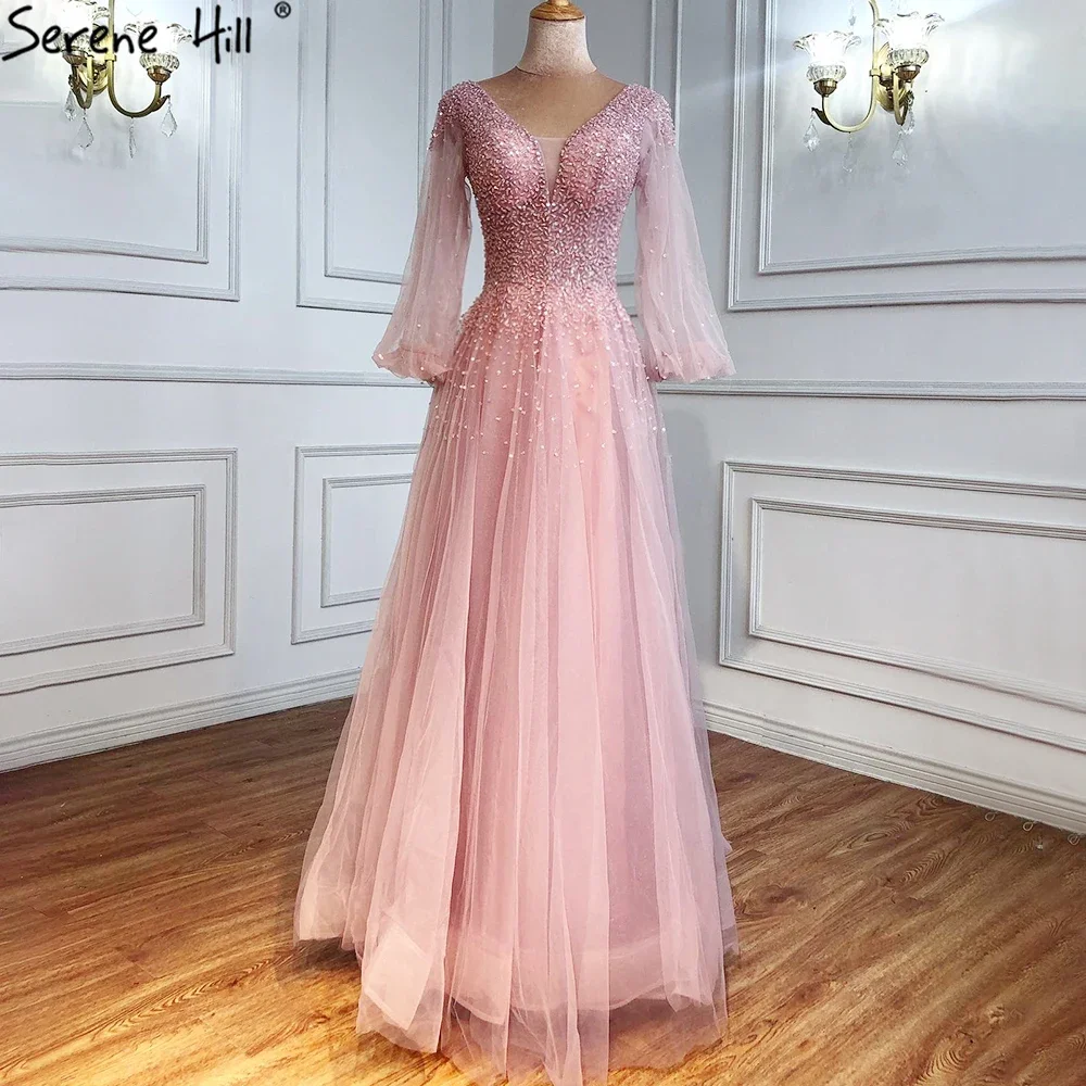 Serene様 SERENE HILL Customized Pink A-Line Luxury Beaded Evening