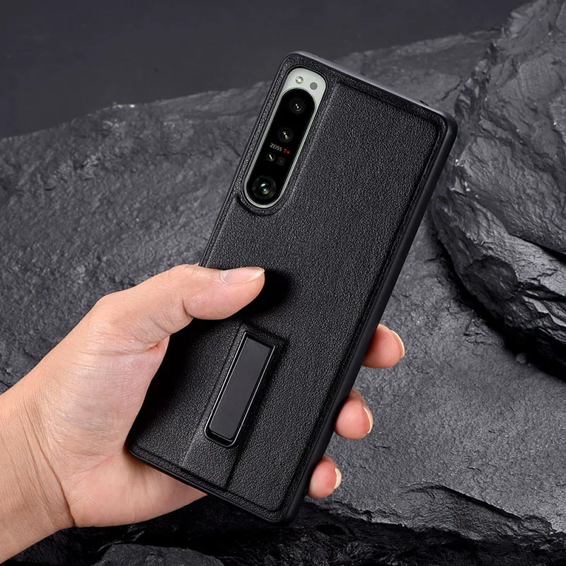 Case for Xperia 1 5 10 IV V VII Premium PU Leather Shockproof Bracket Cover For Sony Xperia 1 II III 5 Coque Funda — view 2