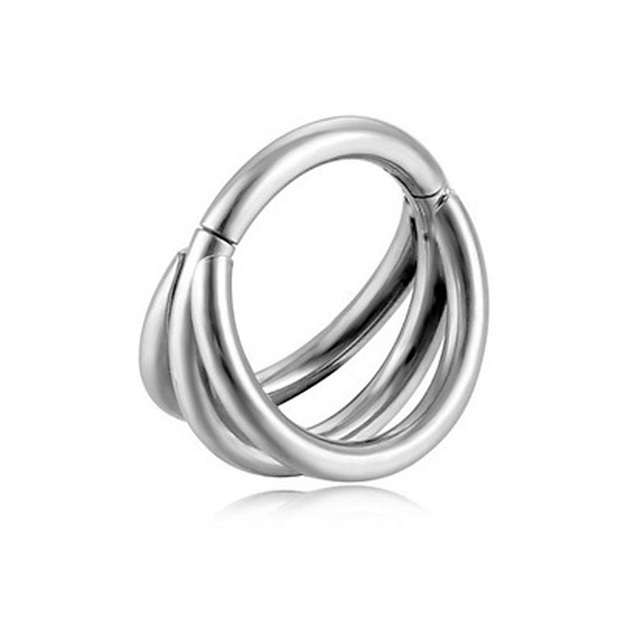 Nose Ring Hoop Septum Piercing Hinged Segment Clicker Surgical Steel Ear Cartilage Earrings Tragus Helix Daith Body Jewelry