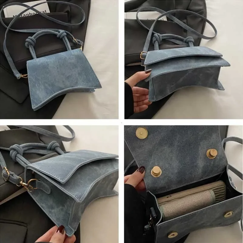 Fashionable Women's Shoulder Bag Pure Color Trendy Crossbody Bag Simple Casual Diagonal Bag Small Square Bags for Autumn bolsos