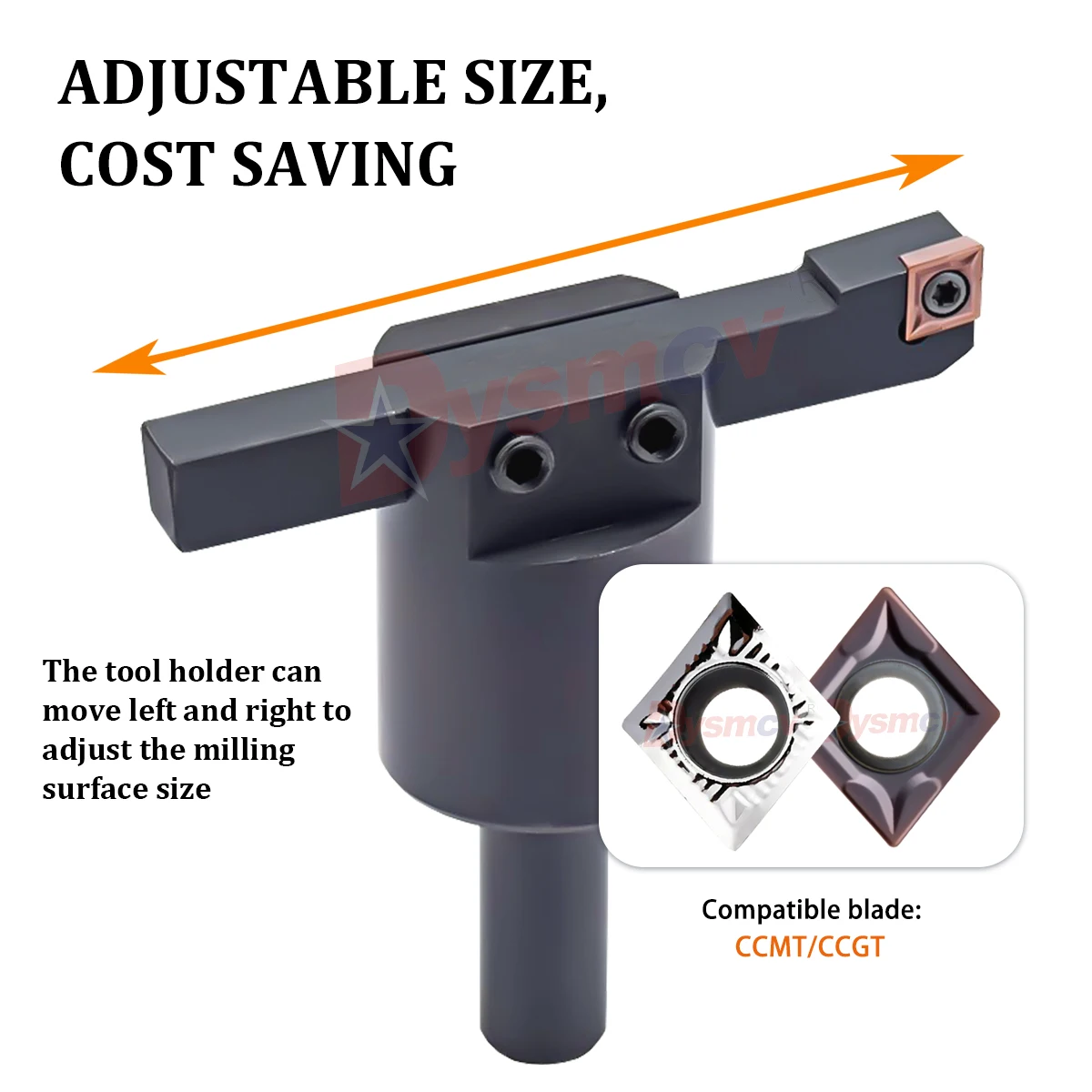 C12-40-10-5 Flying Knife Disc Cutter – Adjustable SCLCL Shank Milling Tool with CCGT060204-AK Carbide Inserts for CNC Machining 4