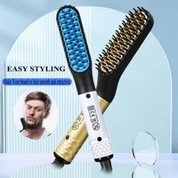 Multifunctional Quick Hair Beard Straightener Men's Hair Straightening Flat Iron Heated Hair Comb Electric Men Hair Beard Styler 1