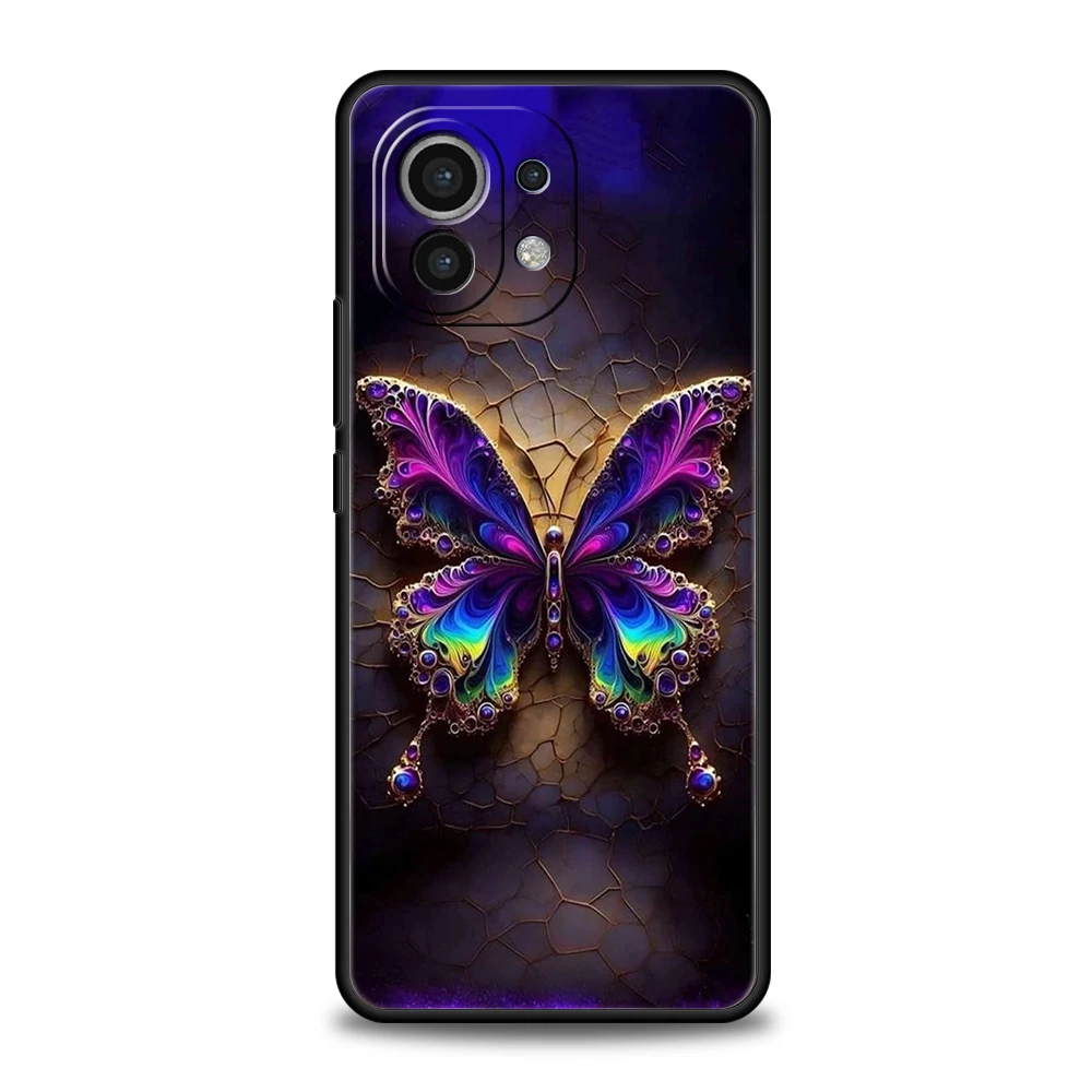 Luxury Butterfly Glitter Clear Phone Case Cover for Xiaomi Mi 15 14 13 12 11 Ultra 14T 13T 12T 11T 10T Pro Lite 5G Silicone Capa – Detail 6
