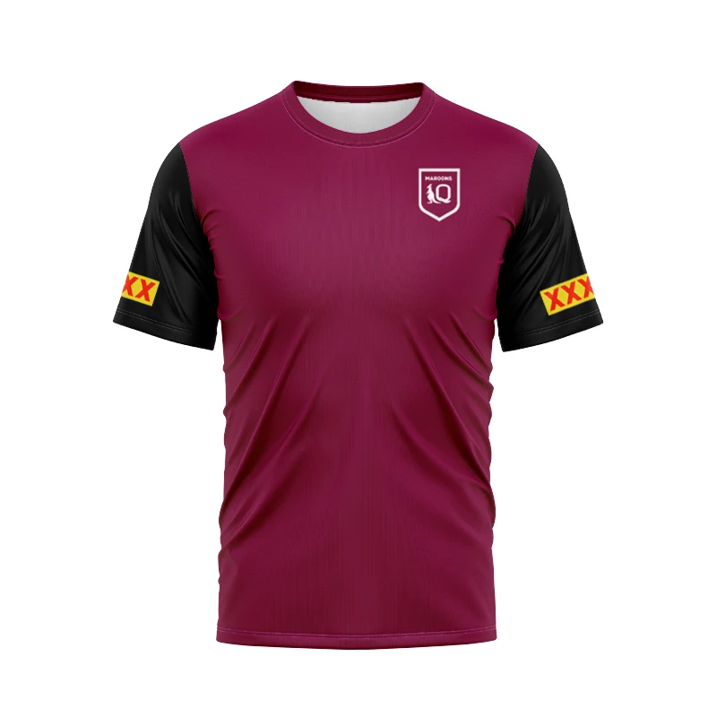 QLD Maroons Origin 2024 Children's Indigenous Jersey Maroon/White Multiple High Quality Clothing Home and Away/Rugby Training Cl