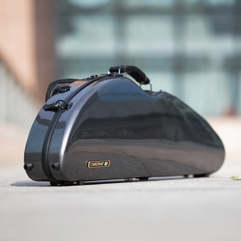 CHRISTINA バイオリンケース ダークゴールド カーボンファイバー　4/4 CHRISTINA バイオリンケース 4/4 サイズ マルチカラー 長方形