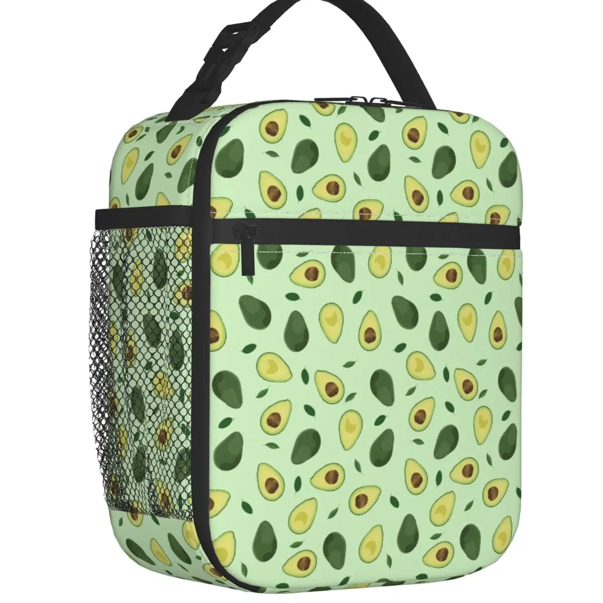 Cute Avocado Thermal Insulated Lunch Bags Women Portable Lunch Container for Outdoor Camping Travel Multifunction Food Box