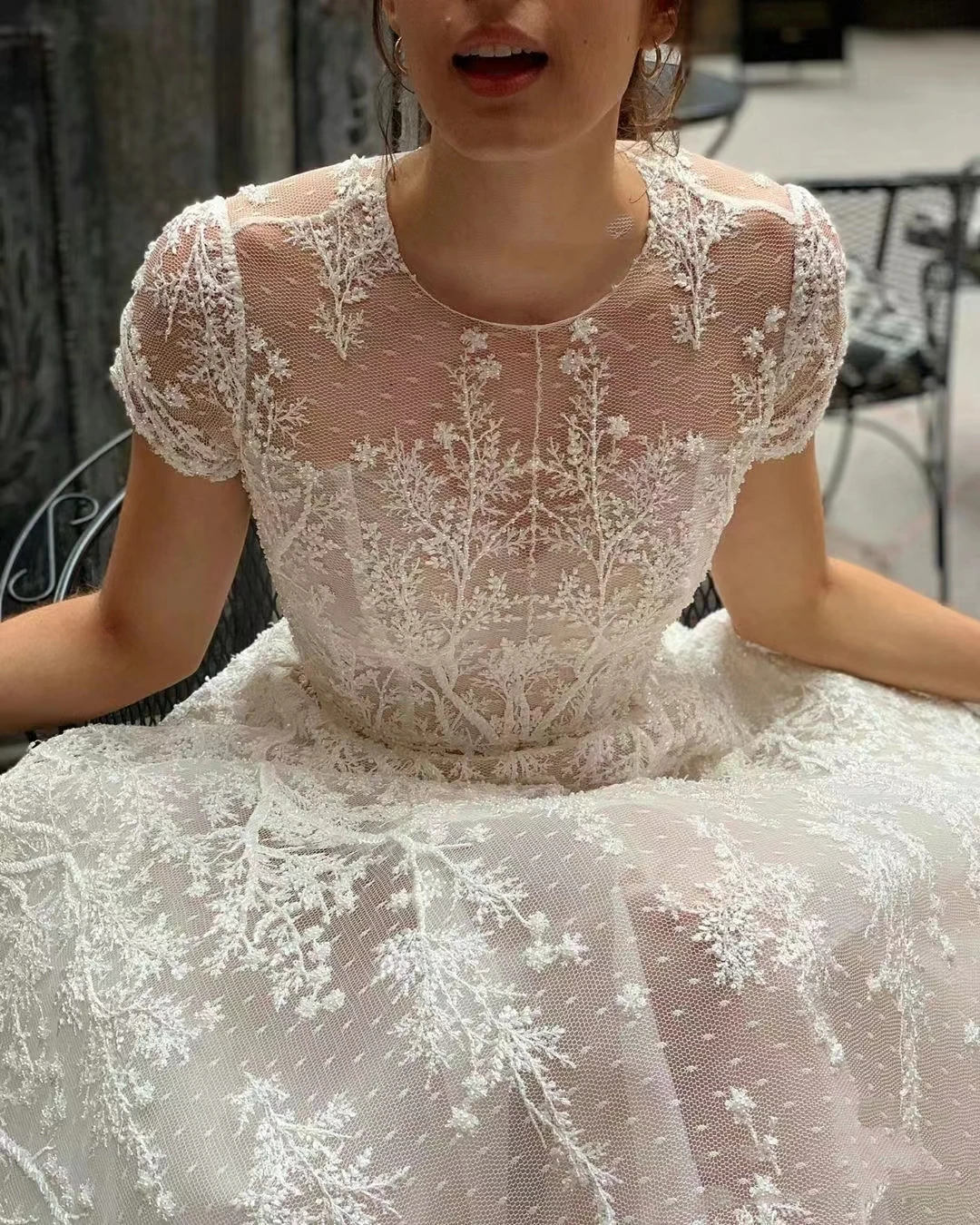 Bohemia Vintage Wedding Dresses O-Neck Short Sleeves Bridal Gowns Lace Appliques A-Line Robes Vestidos De Novia Customized 2025 3
