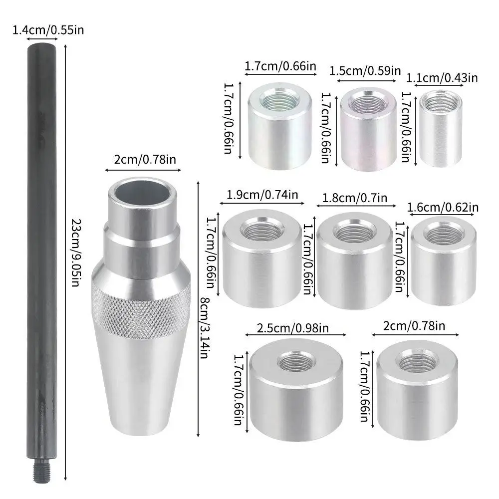 10개 클러치 정렬 도구 키트 범용 1125mm 자동차 클러치 홀 교정기 내구성 합금강 클러치 정렬기